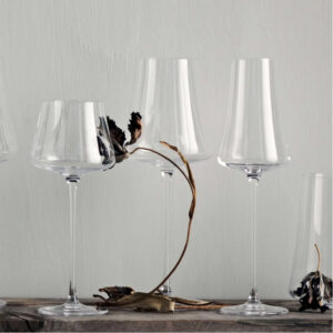 Set of 2 glasses, white wine, silhouette