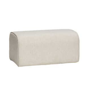 Maleable interior pouf, beige sand color, filled with polyurethane foam
