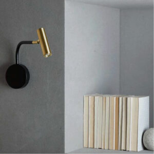 Gold metal wall sconce cylinde