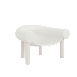 White plastic outdoor chair