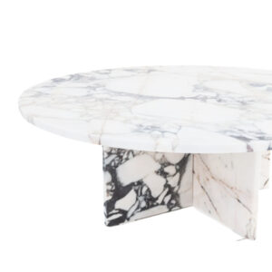 Marble coffee table round support