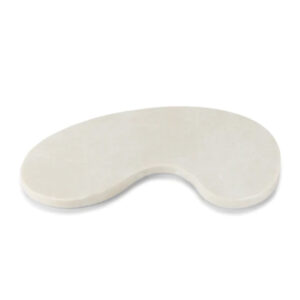 irregular pearl white marble platter with stand