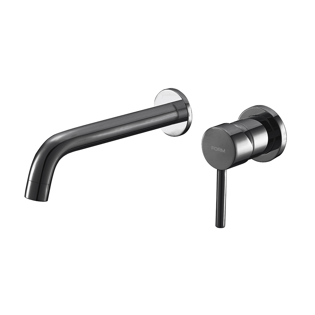 Matte Anthracite Freestanding Embedded Faucet Suspended for Bathroom