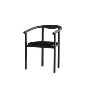 Harmonious black wooden chair