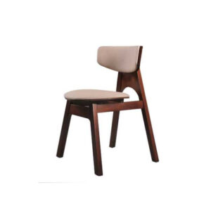 Brown textile wooden chair