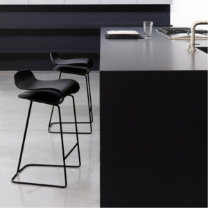 black metal bar stool for indoor and outdoor use