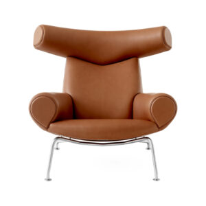 Relaxation armchair in cognac leather