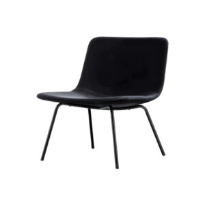Upholstered black armchair