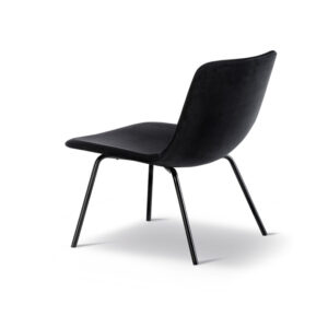 Upholstered black armchair