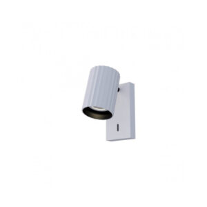 Adjustable cylindrical white wall sconce
